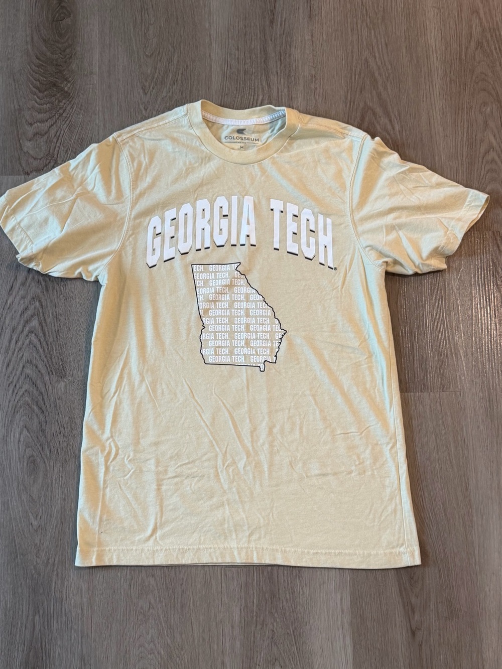 Colosseum Georgia Tech Short Sleeve T-Shirt - Pale Yellow